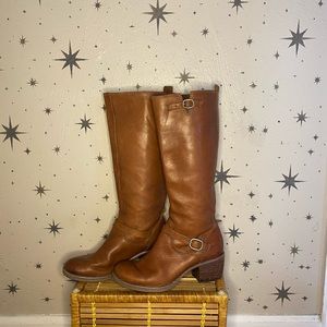 Brown leather Lucky Brand Rollie boots 7.5